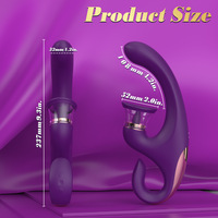 U-förmiger Niedlicher FUCHS Klitoris G-Punkt Vibrator mit Zungen-Leck- und Saugfunktion aus Weichem Silikon