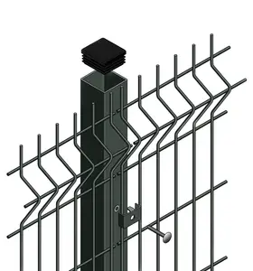 Valla de malla de alambre 3D recubierta de PVC para exteriores de alta calidad, paneles de valla de jardín de 150mm, marco de acero soldado, fácil montaje galvanizado