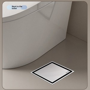 आधुनिक शैली आसान स्थापना ब्रश सतह 304 स्टेनलेस स्टील बाथरूम फर्श के लिए ड्रेन स्ट्रैनर - Product Image 5