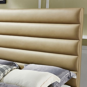 <strong>Cheap</strong> and Affordable <strong>king</strong> <strong>Size</strong> Family Home Gold Comfortable High Quality Leather <strong>Bed</strong> - Product Image 2