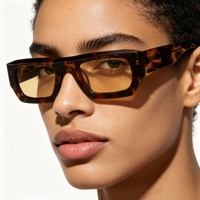 Lunettes de soleil rectangulaires tendance 2026 pour hommes et femmes, monture complète en acétate, protection UV400, luxe et mode, personnalisables avec logo, pour la pêche