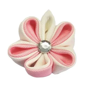 Cinta japonesa personalizada, lazo de flores Kanzashi para el pelo, Mini pinza para el pelo