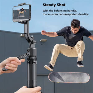 Estabilizador de Gimbal con Seguimiento Facial por IA C17, Trípode Plegable de 360 Grados y Palo <span class=keywords><strong>para</strong></span> Selfies con Control Remoto <span class=keywords><strong>para</strong></span> Cámara Digital y Vlogging - Product Image 2