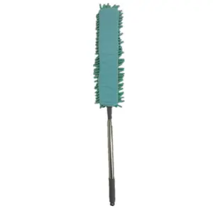 Metal wire telescopic chenille and microfiber cloth fan cleaning duster