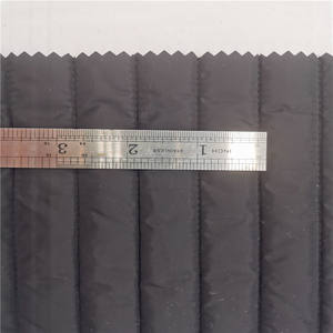 <strong>Double</strong> <strong>Faced</strong> Taffeta Black Color Polyester <strong>quilted</strong> <strong>Fabric</strong> for Padding or Coat - Product Image 6