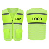 Gilet de sécurité haute visibilité en maille respirante pour équipes de maintenance extérieure et de construction, certifié CE, vente en gros usine