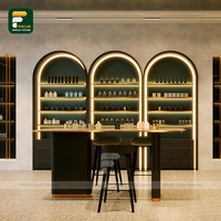 Vitrine de Luxe Écologique pour Parfums, Étagère Murale Arquée, Vitrine Rétroéclairée par LED, Mobilier de Détail Moderne, Présentoir de Parfums Personnalisé