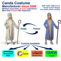 Costume biblique de Noël pour enfants, tenue de berger avec coiffe, certifié CE CPC UKCA, directement de l'usine OEM