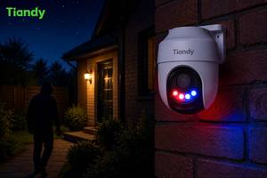 Caméra WiFi Tiandy 2MP CMOS Vision Nocturne Couleur Détection de Mouvement Pan-Tilt Audio Bidirectionnel Cloud IP66 Étanche H.265 Sécurité Domestique - Product Image 2