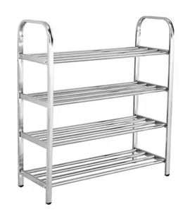 Étagère à chaussures en métal à 4 niveaux, organisateur de rangement en acier pour entrée et placard - Product Image 3