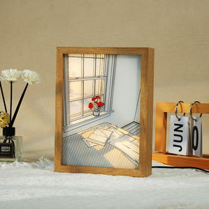 الجملة ضوء الليل اللوحة إطار الصورة الإبداعية مضيئة ضوء الليل اللوحة ديي جوفاء صورة الإطار الحلي - Product Image 2