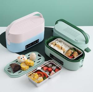 220V 2 In 1 Food Grade Stainless Steel Double Layer Electric Warming Lunch Box Food Heater