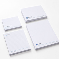 Blocs-notes autocollants en papier avec logo personnalisé, bloc-notes adhésif pour le bureau, la papeterie scolaire