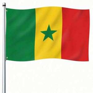 Wholesale 3X5FT 90x150cm Premium Polyester Fabric Senegal <b>Flags</b> Digital Printed Flying/Hanging Style Vivid Color Custom Best - Product Image 1