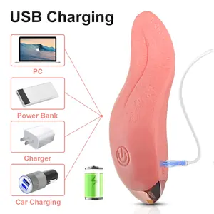 เครื่องสั่นแบบเลียนแบบการเลียลิ้น - เครื่องนวดกระตุ้นจุดซ่อนเร้นและร่างกายสำหรับผู้หญิง ปรับความเร็วได้หลายระดับ ผลิตจากซิลิโคน ของเล่นผู้ใหญ่เพื่อการผ่อนคลายทางอารมณ์ - Product Image 5