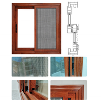 Ventanas Corredizas de Aluminio con Certificación CE, Diseño a Prueba de Huracanes, Ventanas Corredizas de Doble Vidrio para Casa