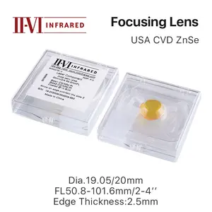 Cloudray D19/20/25.4mm FL38.1 50.8 63.5mm CO2 USA II-VI lentille de mise au point Laser CVD pour Machine de gravure de découpe Laser Co2