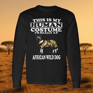 Camiseta de Manga Larga con Diseño Único de Perro Salvaje Africano para Eventos Promocionales - Product Image 3
