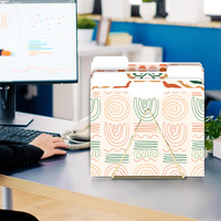 Carpas de Manila Estilo Bohemio YZ Office Supplies para Categorización de Documentos de Oficina, Acceso Rápido, Cajas de Papel Acrílico Impermeables