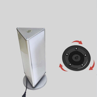 Panneau publicitaire LED illuminé 360 ° Floor Stand Exhibition Automatic Rotating Light Box Display