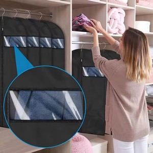 Dustproof Clothing Covers Waterproof Clothes Dust Cover Coat Suit Dress Protector Hanging Garment Bags Closet Organizer - Product Image 1