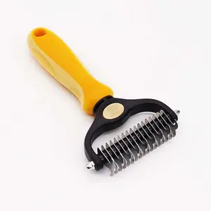 Own The Patent Cat Dog Double-sided Hair Dematting And Deshedding Undercoat Rake Comb Tool Pet Grooming Brush