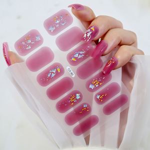 14 bandes d'autocollants pour ongles en gel d'automne, couverture complète, motif <span class=keywords><strong>léopard</strong></span>, bandes d'autocollants pour ongles, fabrication d'<span class=keywords><strong>art</strong></span> d'ongles DIY - Product Image 2