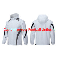 Vente en gros de vestes d'entraînement de football coupe-vent survêtements de club de football de haute qualité vestes de sport de plein air survêtements de football personnalisés