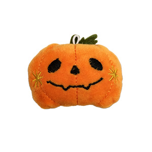Porte-clés mini citrouille en peluche d'Halloween, pendentif <span class=keywords><strong>Jack</strong></span> O'Lantern en peluche, deux styles : chapeau de sorcière et visage souriant, ornement de sac en peluche douce - Product Image 1