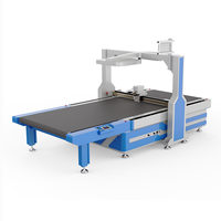 Machine de découpe automatique à couteau oscillant avec composants de moteur PLC, contrôle informatique, logiciel Ruida, 380V/220V, 11KW, max 50mm