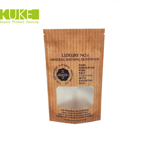 Sacs avec fenêtre en mylar personnalisé <span class=keywords><strong>Sachet</strong></span> à fermeture éclair Emballage de sel de mer Sac pochette en mylar pour collation debout - Product Image 5