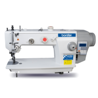 Nouvelle machine à coudre industrielle à point noué, haute vitesse, informatisée, à bras cylindrique, pour matériaux épais, avec transport par patte et presseur pneumatique