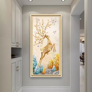 Peint à la main texturé beau paon moderne verre mur Art décorations peinture pour la maison mur Arts suspendus - Product Image 6