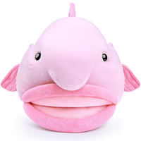 Peluche Poisson-écrevisse de 13 pouces, jouet en peluche doux et mignon, collection unique sur le thème de l'océan, cadeau pour enfants