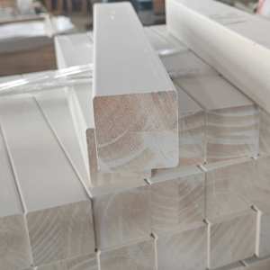 Vendita calda in stile moderno su misura porta in legno stipite adescato doppia porta rabbet stipite legno modanatura porta colonna telaio porta - Product Image 4