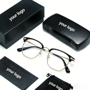 Lunettes de lecture Shoneray 2026 en métal carré anti-lumière bleue avec verres transparents pour presbytie, ultra-légères, style punk pour hommes - Product Image 1