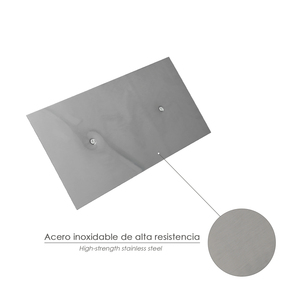 Spatola Professionale in Acciaio Inossidabile con Manico in Polipropilene, Liscia, 300x150mm - Product Image 5