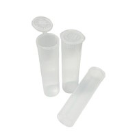 Tube en plastique transparent avec bouchon à pression 32*116MM, résistant aux enfants, étanche, réutilisable, pour le stockage de rouleaux de papier