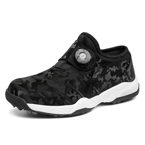Chaussures de golf pour hommes, imprimées camouflage, avec fermeture à bouton rotatif, à enfiler, chaussures décontractées pour sports de plein air sur herbe - Product Image 2