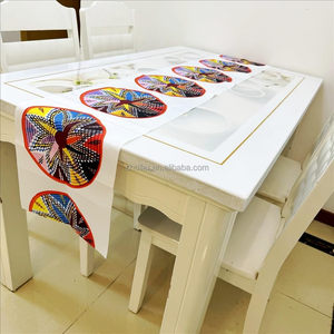 Assiette ronde personnalisée chemins de <span class=keywords><strong>table</strong></span> éthiopiens érythréens traditionnels pour la maison <span class=keywords><strong>mariage</strong></span> bohème cuisine <span class=keywords><strong>Table</strong></span> à manger décor - Product Image 4