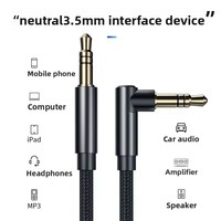 Câble audio auxiliaire 3,5 mm mâle-mâle, conducteur en cuivre nu, emballé, pour connexion voiture, ordinateur, téléphone portable, convertisseur, câble droit