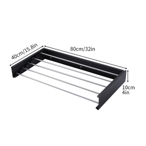 Hiện Đại Đa Năng Có Thể Gập Lại Quần Áo Khô Giá Treo Tường Quần Áo Khô Giá Cho Trong Nhà Ngoài Trời - Product Image 4