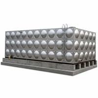 Réservoir de stockage d'eau en acier inoxydable 304 de qualité alimentaire, sur mesure, conception soudée ou boulonnée, 5000L-50000L, usage agricole, garantie 1 an