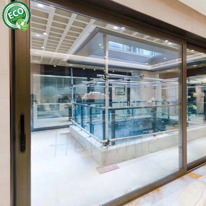 Sistema moderno de puertas elevables y correderas de aluminio con paneles de vidrio grandes para jardín exterior - Product Image 4