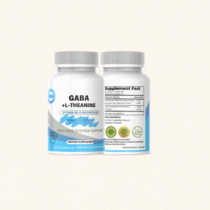 Cápsulas de L-Teanina OEM para Dormir y Relajarse, con GABA, Vitamina <span class=keywords><strong>B6</strong></span> y <span class=keywords><strong>Magnesio</strong></span>, Suplemento Natural para Adultos - Product Image 1