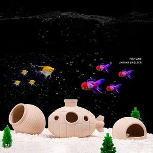 Yun - Decoración Ecológica <span class=keywords><strong>para</strong></span> Acuario de Cerámica, Estilo Moderno, Roca, Forma de Maceta, Escondite <span class=keywords><strong>para</strong></span> <span class=keywords><strong>Peces</strong></span> <span class=keywords><strong>Betta</strong></span>, <span class=keywords><strong>Juguetes</strong></span>, Pecera Pequeña - Product Image 2