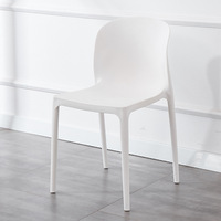 Chaises monobloc empilables en plastique PP moulé, dossier large, pour salle à manger, restaurant, appartement, hôpital