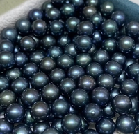 2026ZP Perles noires naturelles de qualité supérieure AAAA, d'eau douce de Tahiti, 5,5-6 mm, pour boucles d'oreilles, certifiées par un tiers XINGYE