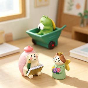 Figura de Resina de Gato de Jardín Kawaii, Adorno de Flores con <span class=keywords><strong>Abeja</strong></span> y Mariquita, Mini Decoración Musical de Pirámide de Hadas para el Hogar y <span class=keywords><strong>la</strong></span> Oficina, Regalo Encantador - Product Image 2