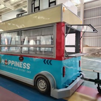 Camion de restauration mobile sur mesure à 3 roues en acier inoxydable, livraison rapide, vente en gros, prêt à être expédié